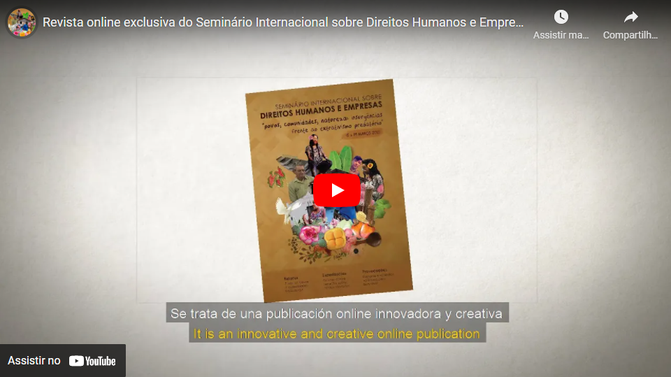 Revista online exclusiva do Seminário Internacional sobre Direitos Humanos e Empresas